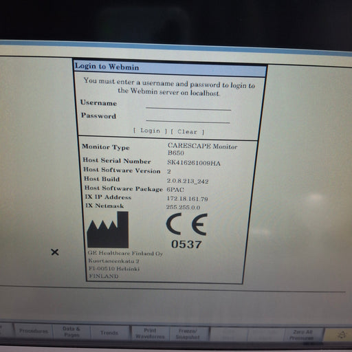 GE Healthcare GE Healthcare Carescape B650 Post Anesthesia Care Patient Monitor Patient Monitors reLink Medical