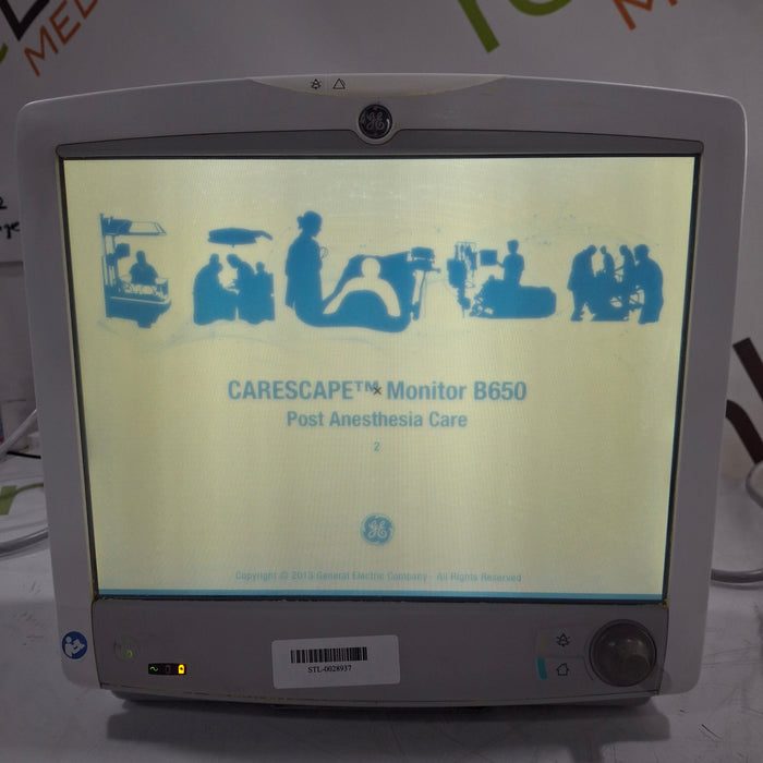 GE Healthcare Carescape B650 Post Anesthesia Care Patient Monitor