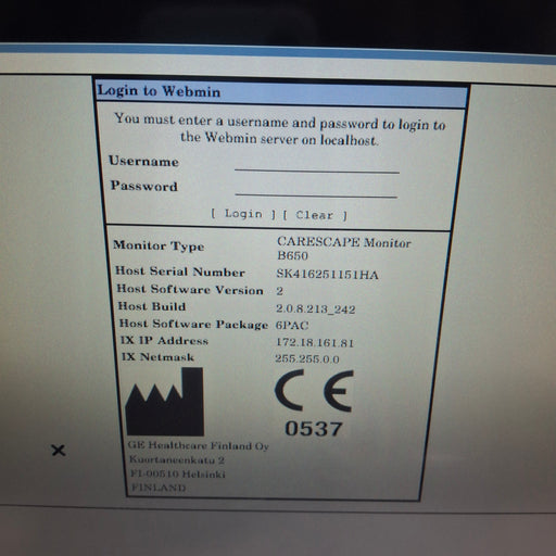 GE Healthcare GE Healthcare Carescape B650 Post Anesthesia Care Patient Monitor Patient Monitors reLink Medical