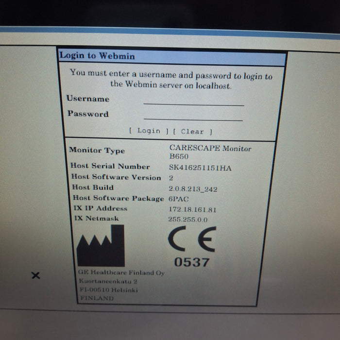 GE Healthcare GE Healthcare Carescape B650 Post Anesthesia Care Patient Monitor Patient Monitors reLink Medical