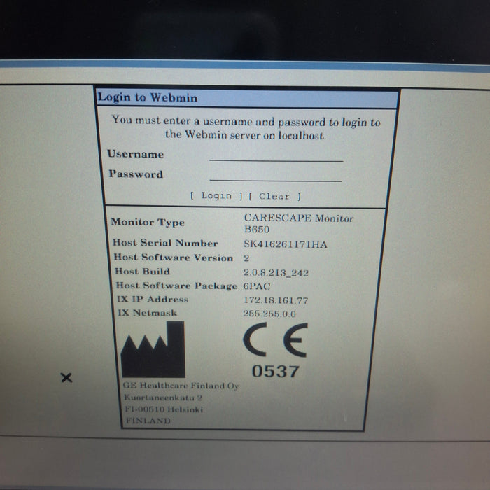 GE Healthcare GE Healthcare Carescape B650 Post Anesthesia Care Patient Monitor Patient Monitors reLink Medical