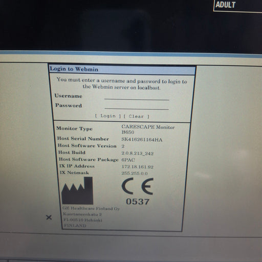 GE Healthcare GE Healthcare Carescape B650 Post Anesthesia Care Patient Monitor Patient Monitors reLink Medical
