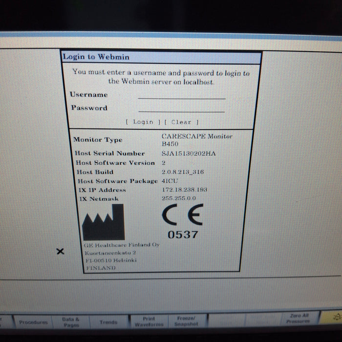 GE Healthcare GE Healthcare Carescape B450 Critical Care Patient Monitor Patient Monitors reLink Medical