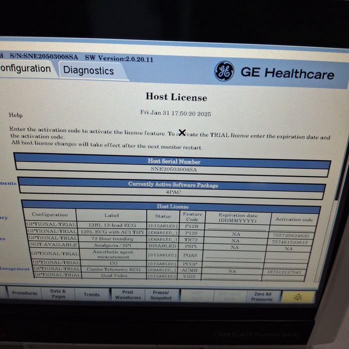 GE Healthcare GE Healthcare Carescape B450 Post Anesthesia Care Patient Monitor Patient Monitors reLink Medical