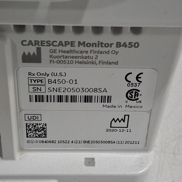 GE Healthcare GE Healthcare Carescape B450 Post Anesthesia Care Patient Monitor Patient Monitors reLink Medical
