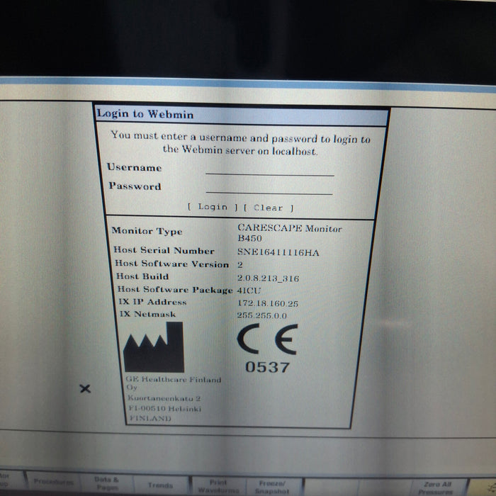 GE Healthcare GE Healthcare Carescape B450 Critical Care Patient Monitor Patient Monitors reLink Medical