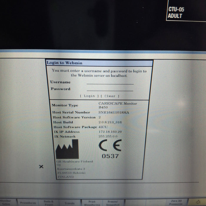 GE Healthcare GE Healthcare Carescape B450 Critical Care Patient Monitor Patient Monitors reLink Medical