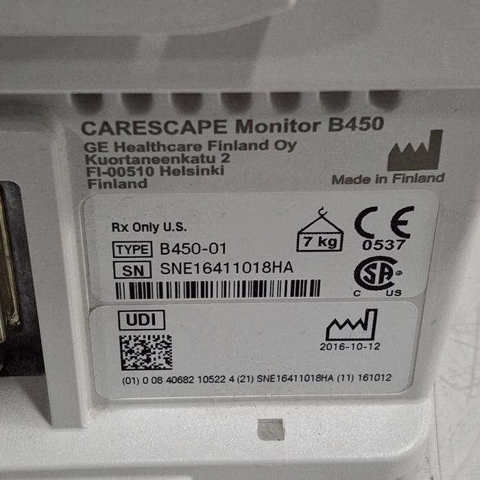 GE Healthcare GE Healthcare Carescape B450 Critical Care Patient Monitor Patient Monitors reLink Medical