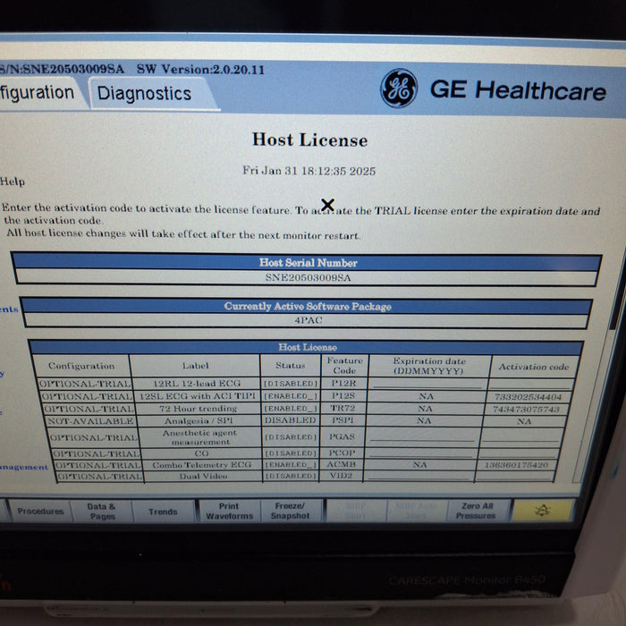 GE Healthcare GE Healthcare Carescape B450 Post Anesthesia Care Patient Monitor Patient Monitors reLink Medical