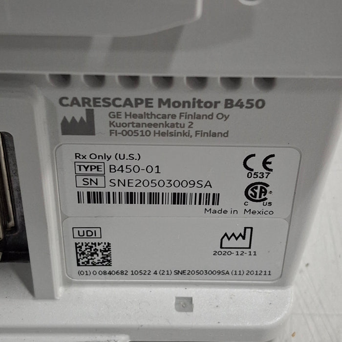 GE Healthcare GE Healthcare Carescape B450 Post Anesthesia Care Patient Monitor Patient Monitors reLink Medical