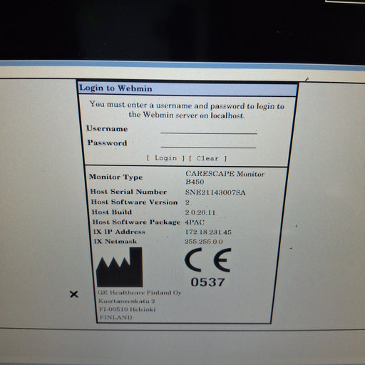 GE Healthcare GE Healthcare Carescape B450 Post Anesthesia Care Patient Monitor Patient Monitors reLink Medical
