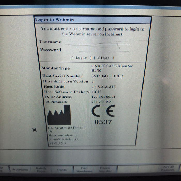 GE Healthcare GE Healthcare Carescape B450 Critical Care Patient Monitor Patient Monitors reLink Medical