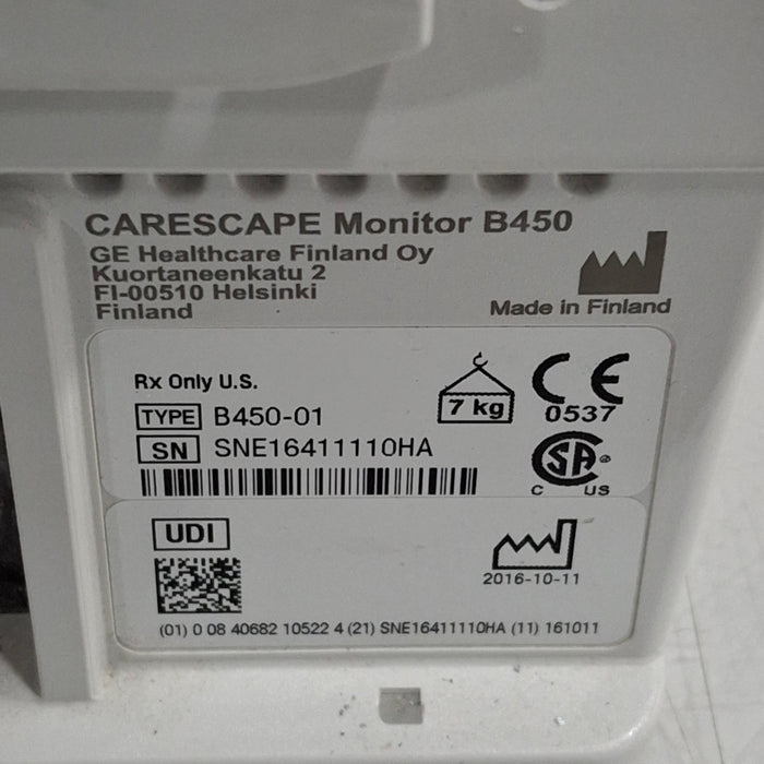 GE Healthcare GE Healthcare Carescape B450 Critical Care Patient Monitor Patient Monitors reLink Medical