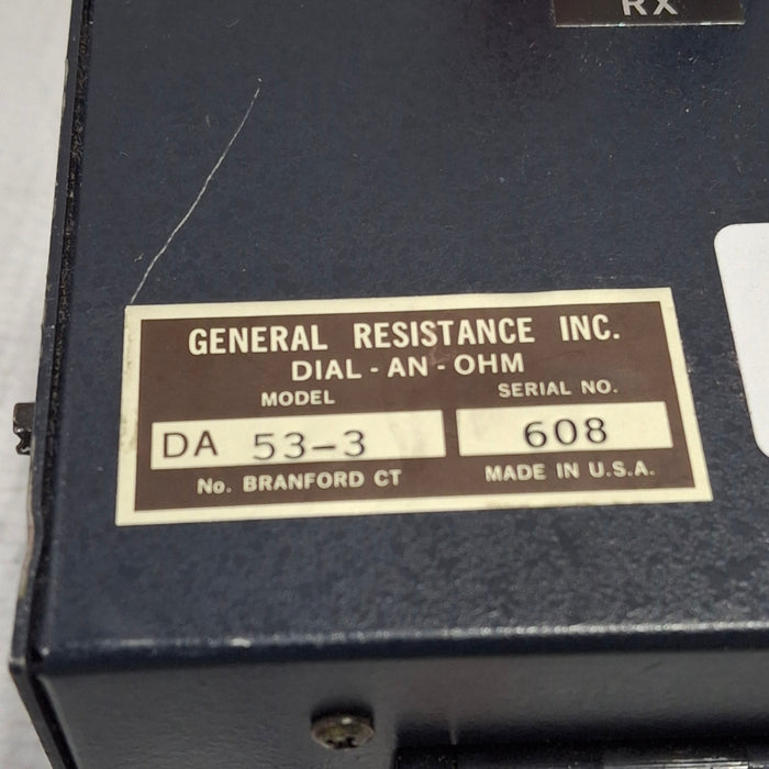 General Resistance INC. General Resistance INC. DA23-3 Decade Box Test Equipment reLink Medical