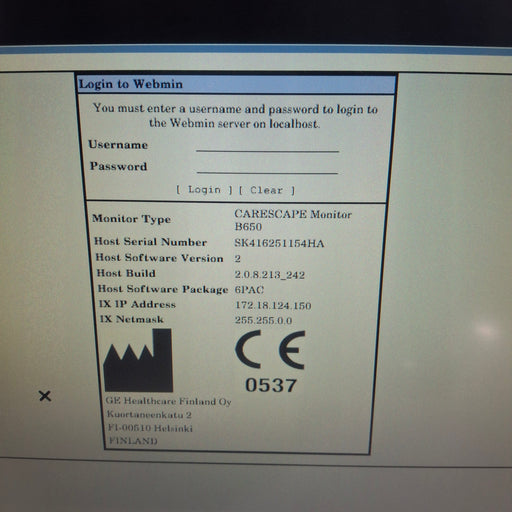 GE Healthcare GE Healthcare Carescape B650 Post Anesthesia Care Patient Monitor Patient Monitors reLink Medical