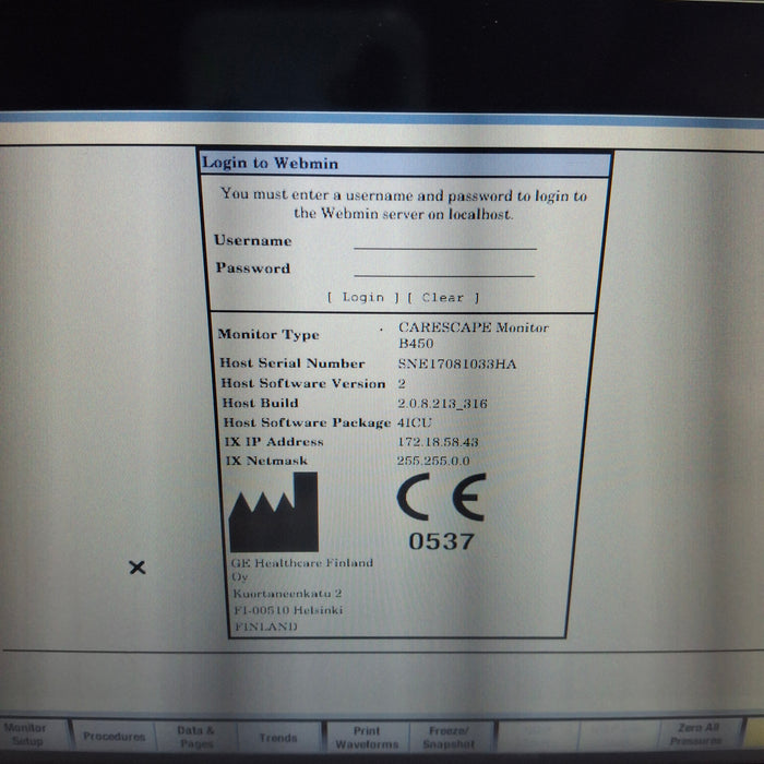 GE Healthcare GE Healthcare Carescape B450 Critical Care Patient Monitor Patient Monitors reLink Medical