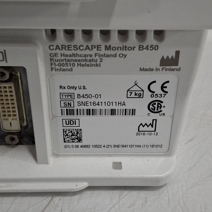 GE Healthcare GE Healthcare Carescape B450 Critical Care Patient Monitor Patient Monitors reLink Medical