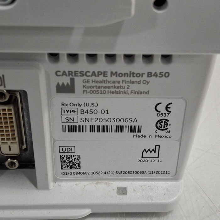 GE Healthcare GE Healthcare Carescape B450 Post Anesthesia Care Patient Monitor Patient Monitors reLink Medical