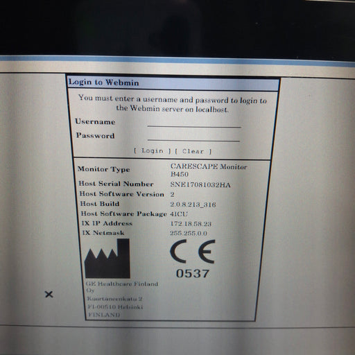 GE Healthcare GE Healthcare Carescape B450 Critical Care Patient Monitor Patient Monitors reLink Medical