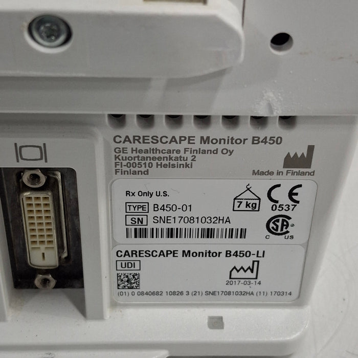 GE Healthcare GE Healthcare Carescape B450 Critical Care Patient Monitor Patient Monitors reLink Medical