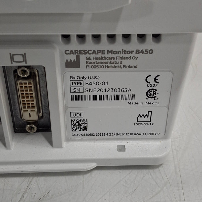 GE Healthcare GE Healthcare Carescape B450 Critical Care Patient Monitor Patient Monitors reLink Medical