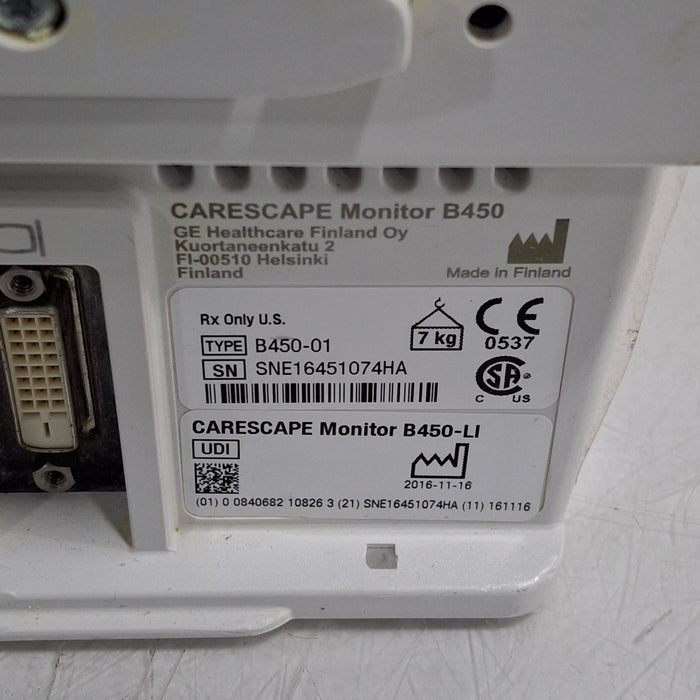 GE Healthcare GE Healthcare Carescape B450 Critical Care Patient Monitor Patient Monitors reLink Medical