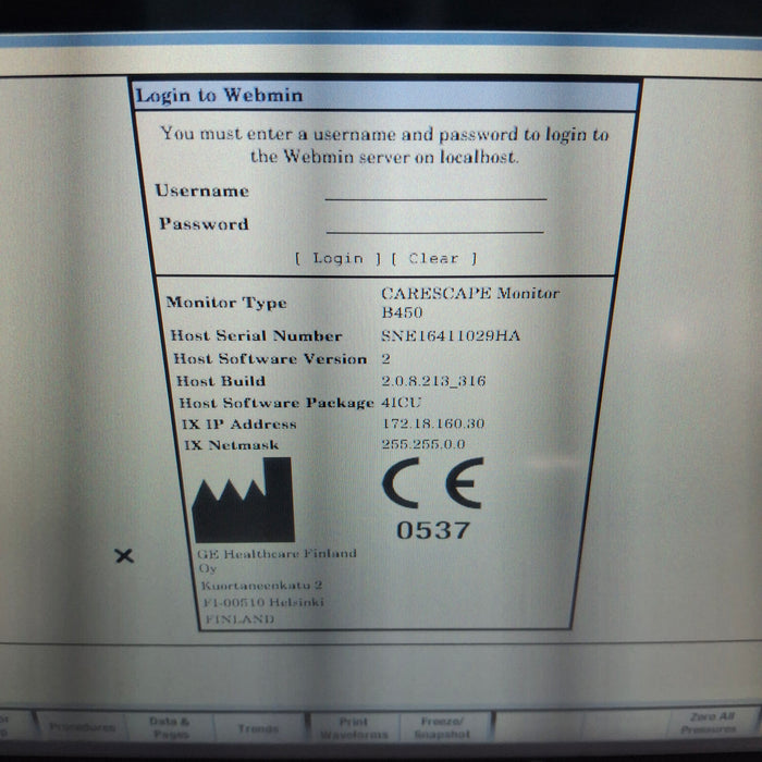GE Healthcare GE Healthcare Carescape B450 Critical Care Patient Monitor Patient Monitors reLink Medical