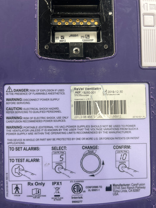 CareFusion Revel Transport Ventilator