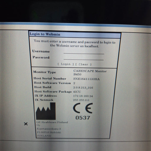 GE Healthcare GE Healthcare Carescape B450 Critical Care Patient Monitor Patient Monitors reLink Medical