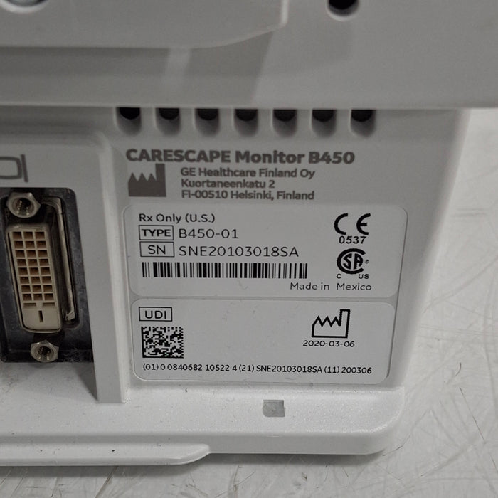 GE Healthcare GE Healthcare Carescape B450 Critical Care Patient Monitor Patient Monitors reLink Medical