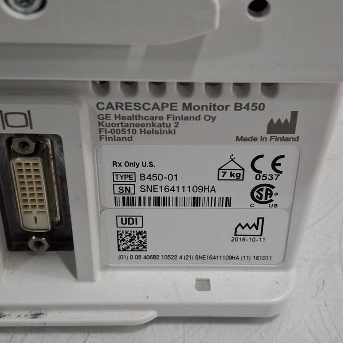 GE Healthcare GE Healthcare Carescape B450 Critical Care Patient Monitor Patient Monitors reLink Medical