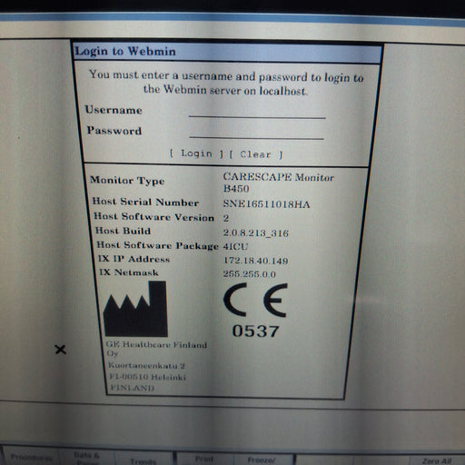 GE Healthcare GE Healthcare Carescape B450 Critical Care Patient Monitor Patient Monitors reLink Medical