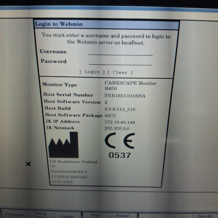 GE Healthcare GE Healthcare Carescape B450 Critical Care Patient Monitor Patient Monitors reLink Medical