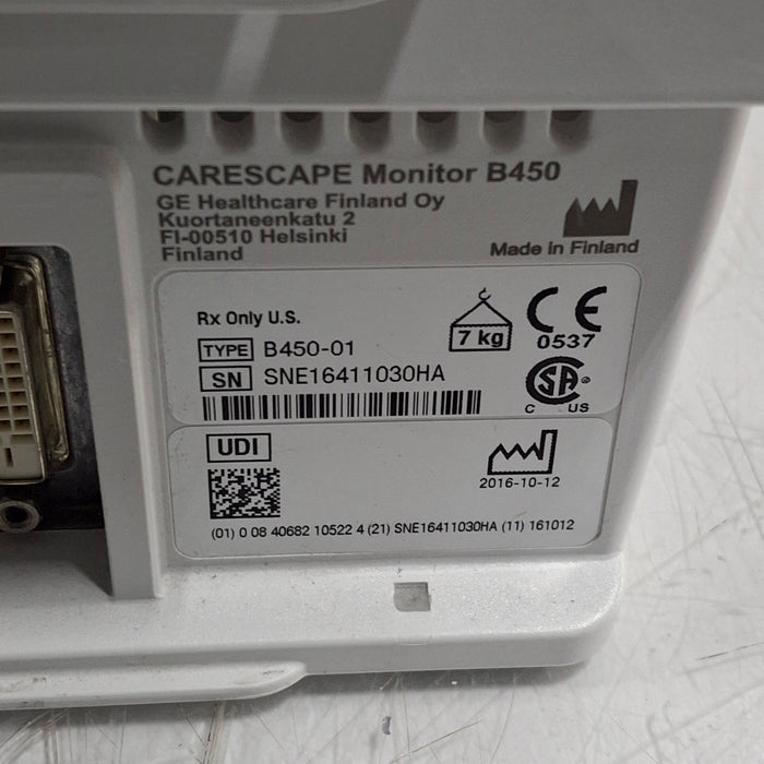 GE Healthcare GE Healthcare Carescape B450 Critical Care Patient Monitor Patient Monitors reLink Medical