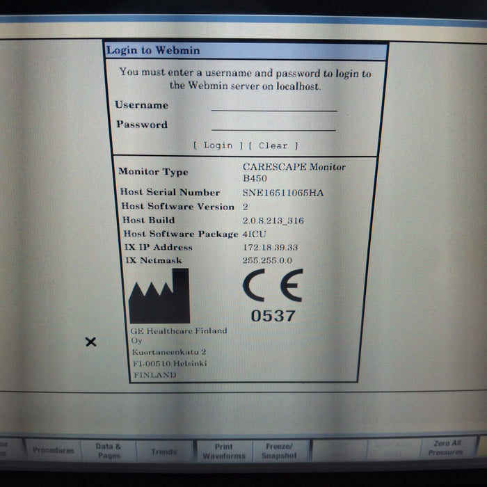 GE Healthcare GE Healthcare Carescape B450 Critical Care Patient Monitor Patient Monitors reLink Medical