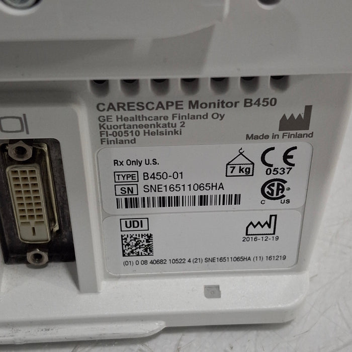 GE Healthcare GE Healthcare Carescape B450 Critical Care Patient Monitor Patient Monitors reLink Medical