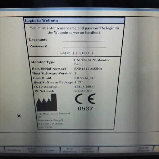 GE Healthcare GE Healthcare Carescape B450 Critical Care Patient Monitor Patient Monitors reLink Medical