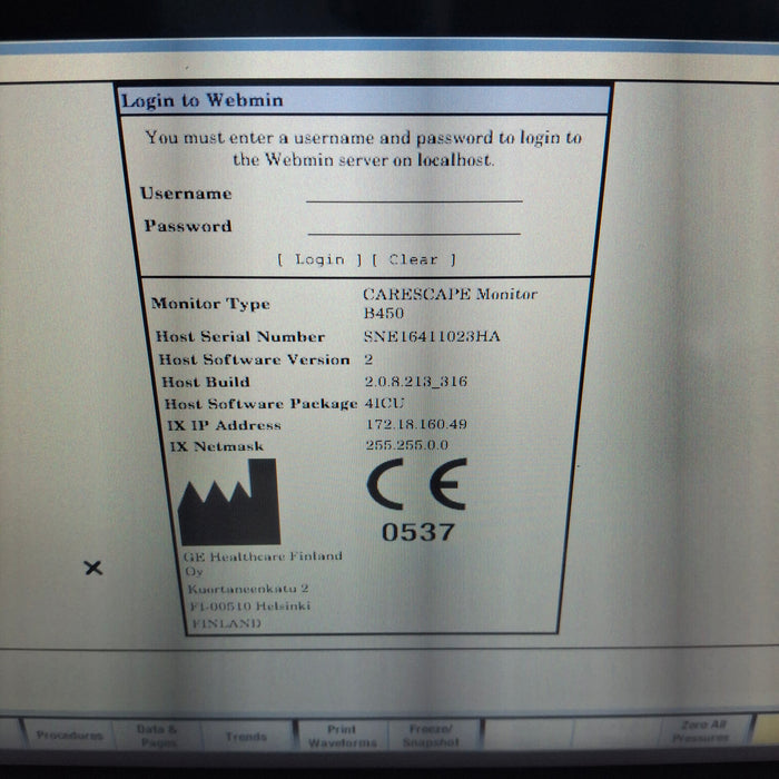 GE Healthcare GE Healthcare Carescape B450 Critical Care Patient Monitor Patient Monitors reLink Medical