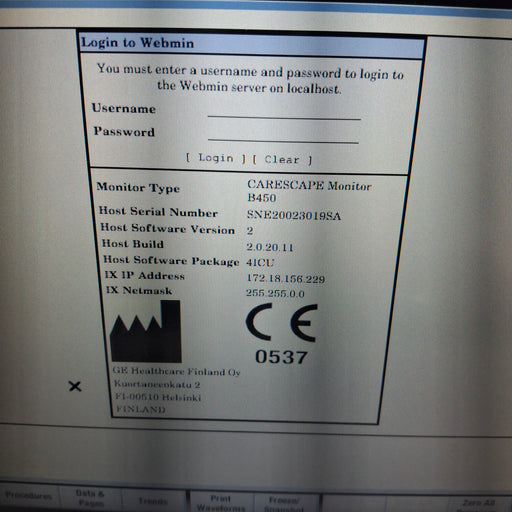 GE Healthcare GE Healthcare Carescape B450 Critical Care Patient Monitor Patient Monitors reLink Medical