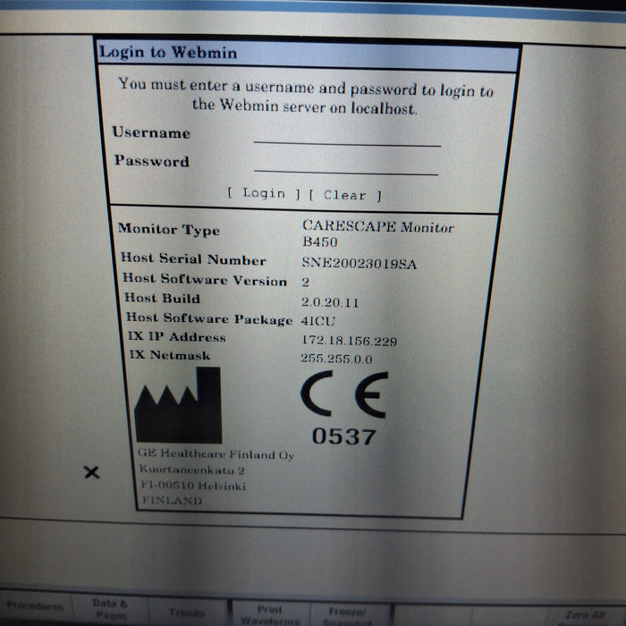 GE Healthcare GE Healthcare Carescape B450 Critical Care Patient Monitor Patient Monitors reLink Medical
