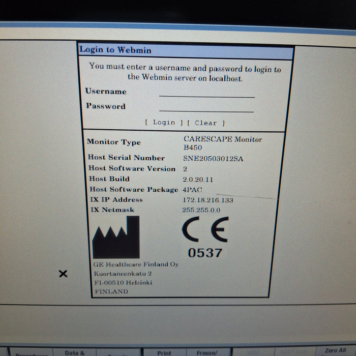 GE Healthcare GE Healthcare Carescape B450 Post Anesthesia Care Patient Monitor Patient Monitors reLink Medical