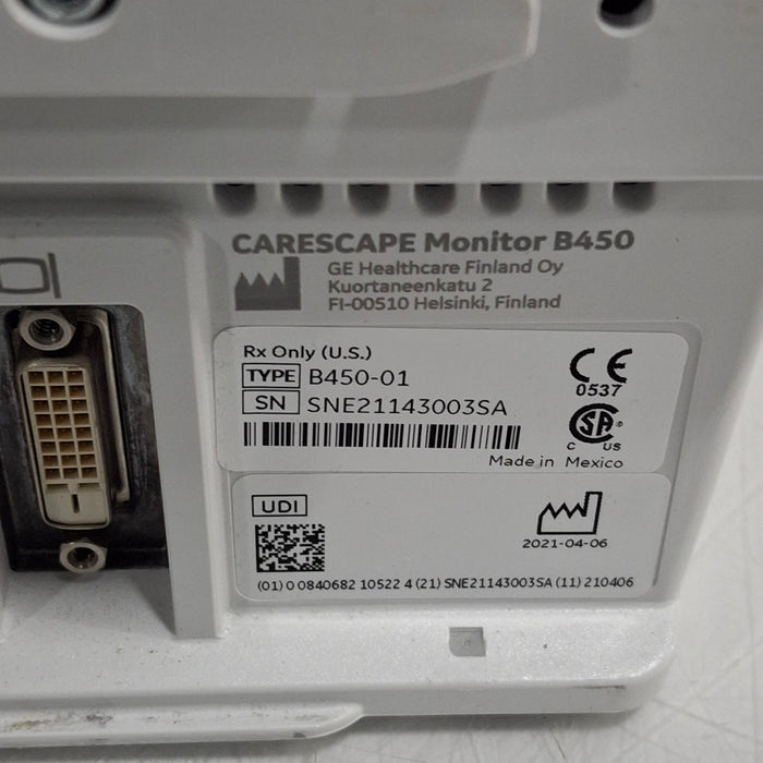 GE Healthcare GE Healthcare Carescape B450 Post Anesthesia Care Patient Monitor Patient Monitors reLink Medical