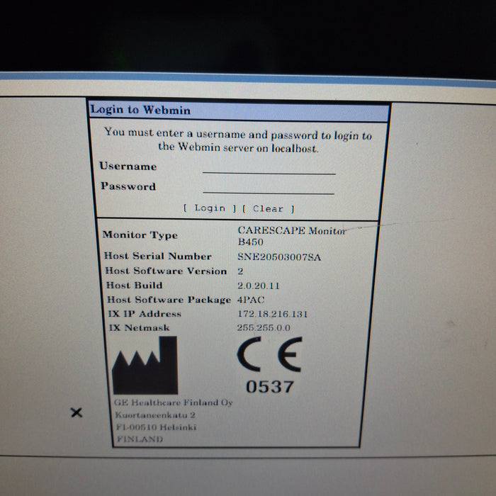 GE Healthcare GE Healthcare Carescape B450 Post Anesthesia Care Patient Monitor Patient Monitors reLink Medical