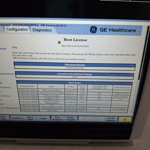 GE Healthcare GE Healthcare Carescape B450 Post Anesthesia Care Patient Monitor Patient Monitors reLink Medical