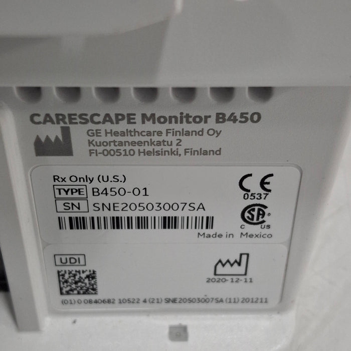GE Healthcare GE Healthcare Carescape B450 Post Anesthesia Care Patient Monitor Patient Monitors reLink Medical