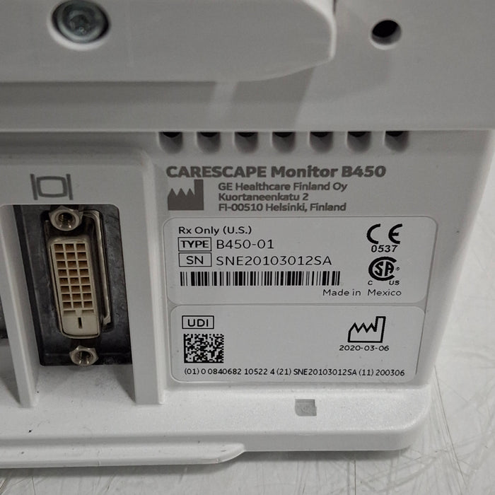 GE Healthcare GE Healthcare Carescape B450 Critical Care Patient Monitor Patient Monitors reLink Medical