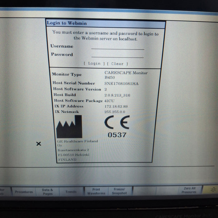 GE Healthcare GE Healthcare Carescape B450 Critical Care Patient Monitor Patient Monitors reLink Medical