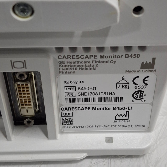 GE Healthcare GE Healthcare Carescape B450 Critical Care Patient Monitor Patient Monitors reLink Medical