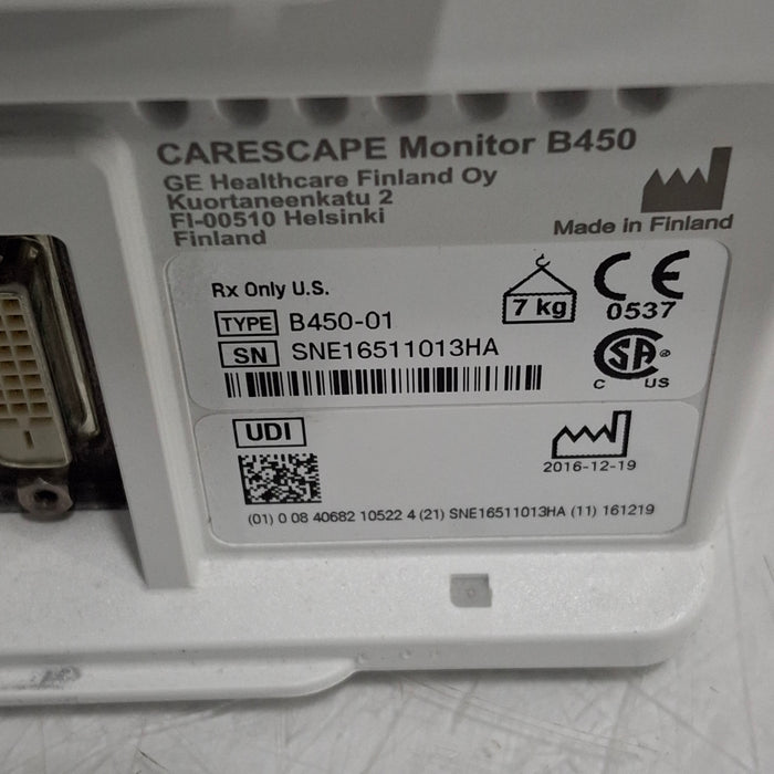GE Healthcare GE Healthcare Carescape B450 Critical Care Patient Monitor Patient Monitors reLink Medical