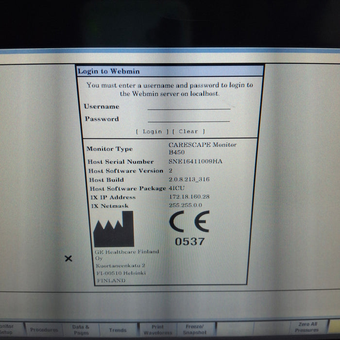 GE Healthcare GE Healthcare Carescape B450 Critical Care Patient Monitor Patient Monitors reLink Medical